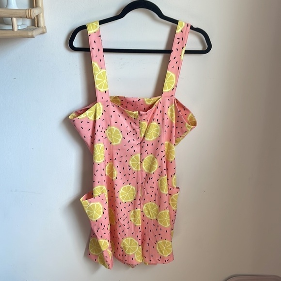 *NWT Anthropologie Hutch Lemon Shorts Overalls Romper - Picture 4 of 6